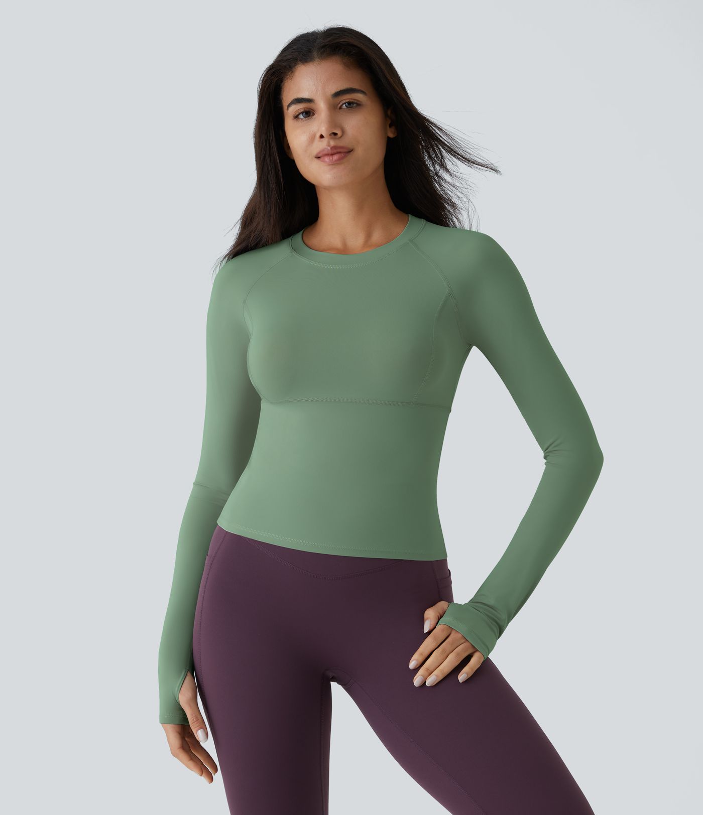 Στερεό Τοπ Αθλητικό Γιόγκα με Οπή Αντίχειρα