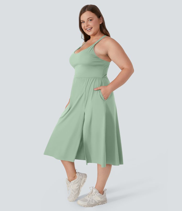 Everyday Plus Size Midi Chill Dress-La Land