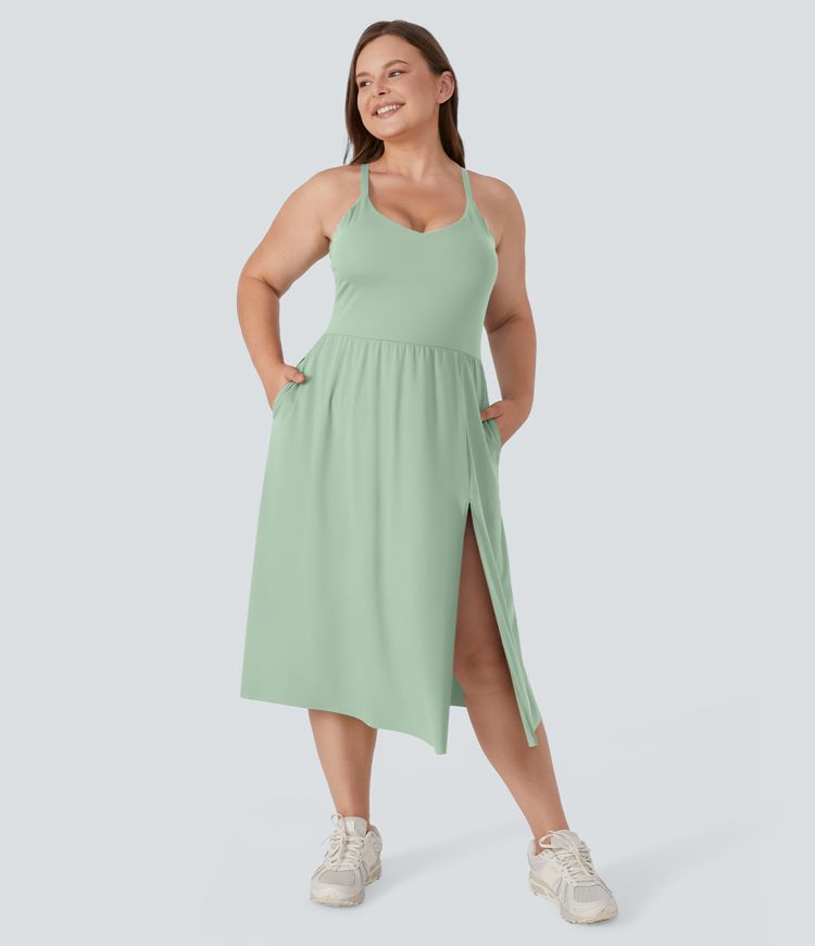 Everyday Plus Size Midi Chill Dress-La Land