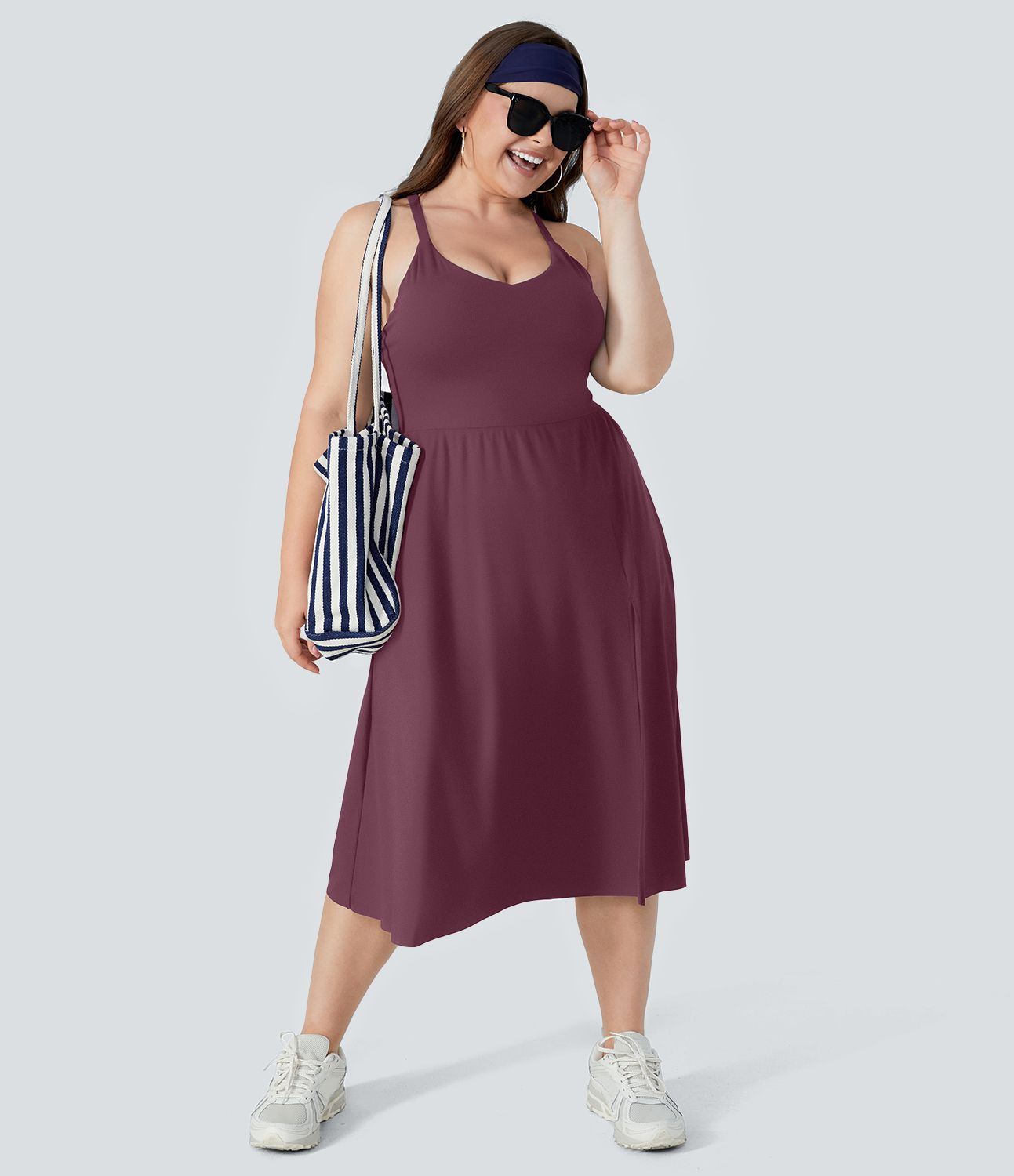 Everyday Plus Size Midi Chill Dress-La Land