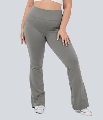 DayStretch High Waisted Pocket Flare Yoga Plus Size Leggings