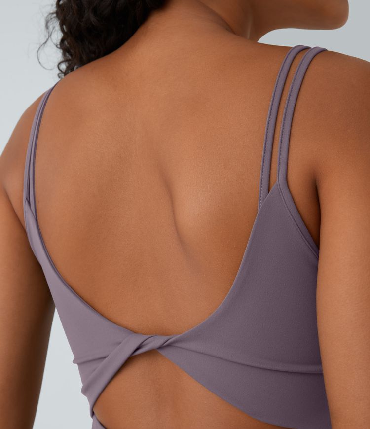SoftlyZero™ Plush Double Straps 2-Piece Pocket Slip Dance Active Dress A-D Cups