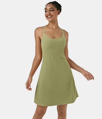 SoftlyZero™ Airy Cut Out 2-in-1 Pocket Cool Touch Longer Active Dress-UPF50+
