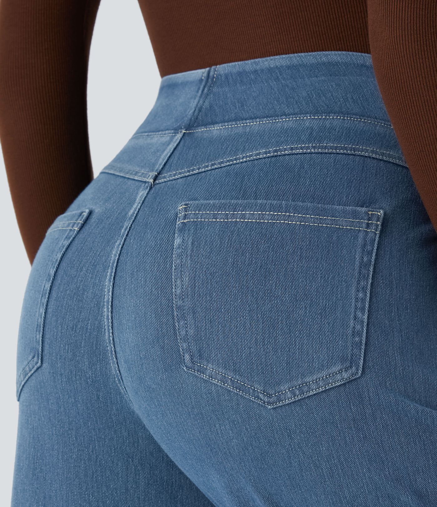 Halara Flex™ High Waisted Pockets Wide Leg Loose Work Jeans