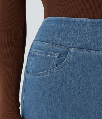 Halara Flex™ High Waisted Pockets Wide Leg Loose Work Jeans