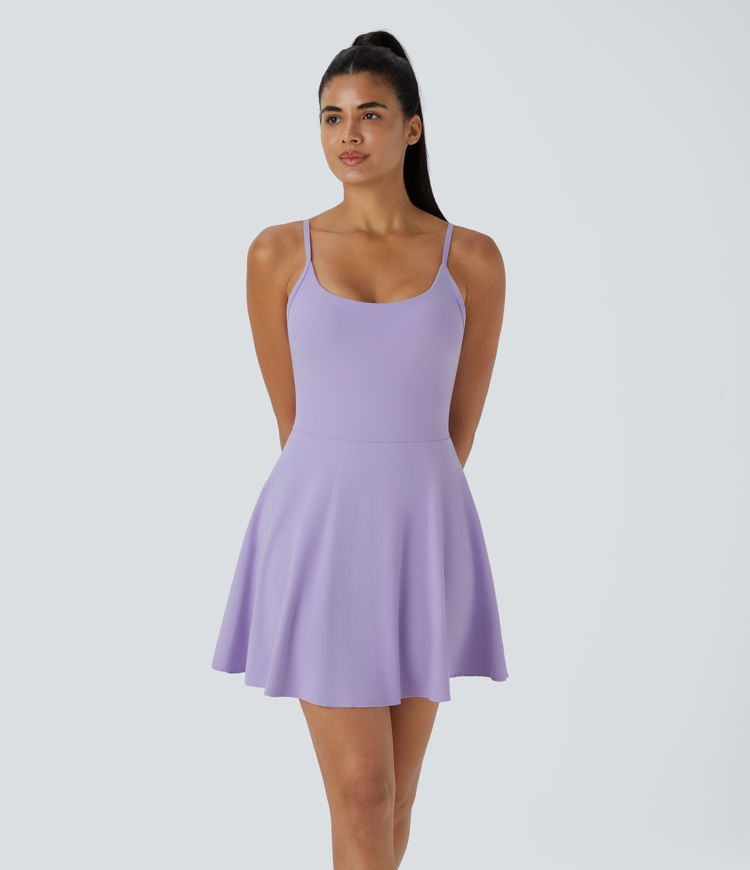 SoftlyZero™ Plush 2-in-1 Pocket Mini Slip Dance Active Dress