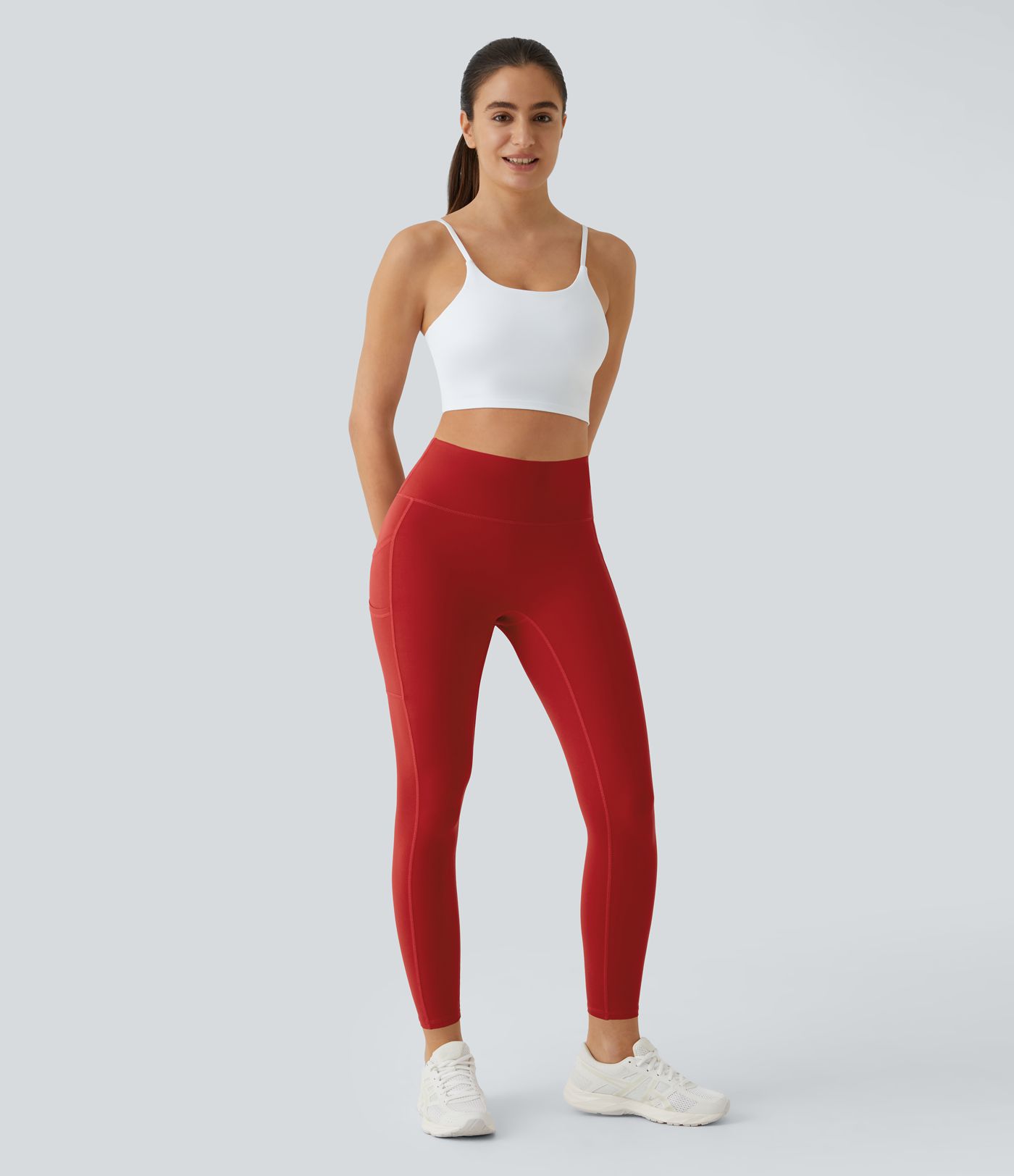Softlyzero™ Plush Einfarbige Leggings mit hoher Taille und doppelten Taschen Softlyzero™ Plush Einfarbige Leggings mit hoher Taille und doppelten Taschen