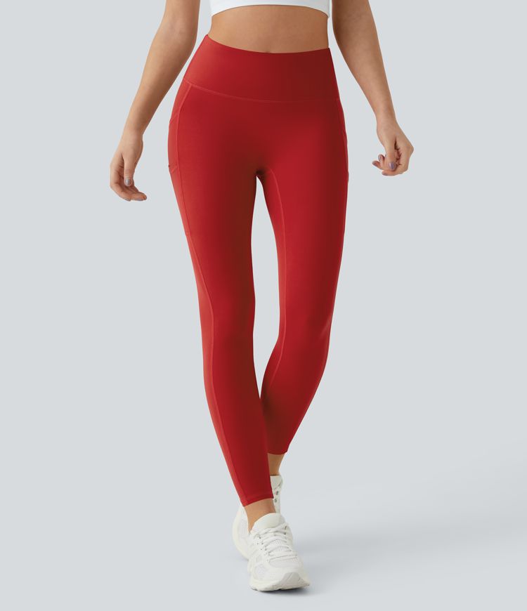 Softlyzero™ Plush Einfarbige Leggings mit hoher Taille und doppelten Taschen Softlyzero™ Plush Einfarbige Leggings mit hoher Taille und doppelten Taschen