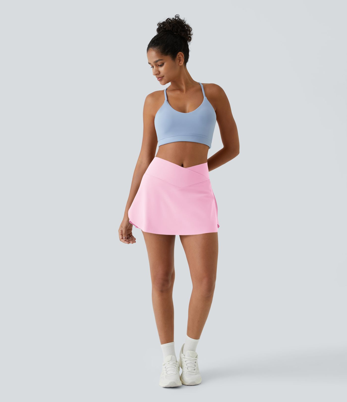 Everyday SoftlyZero™ Airy Crossover 2-in-1 Side Pocket Cool Touch Mini Tennis Skirt-Lucid-UPF50+