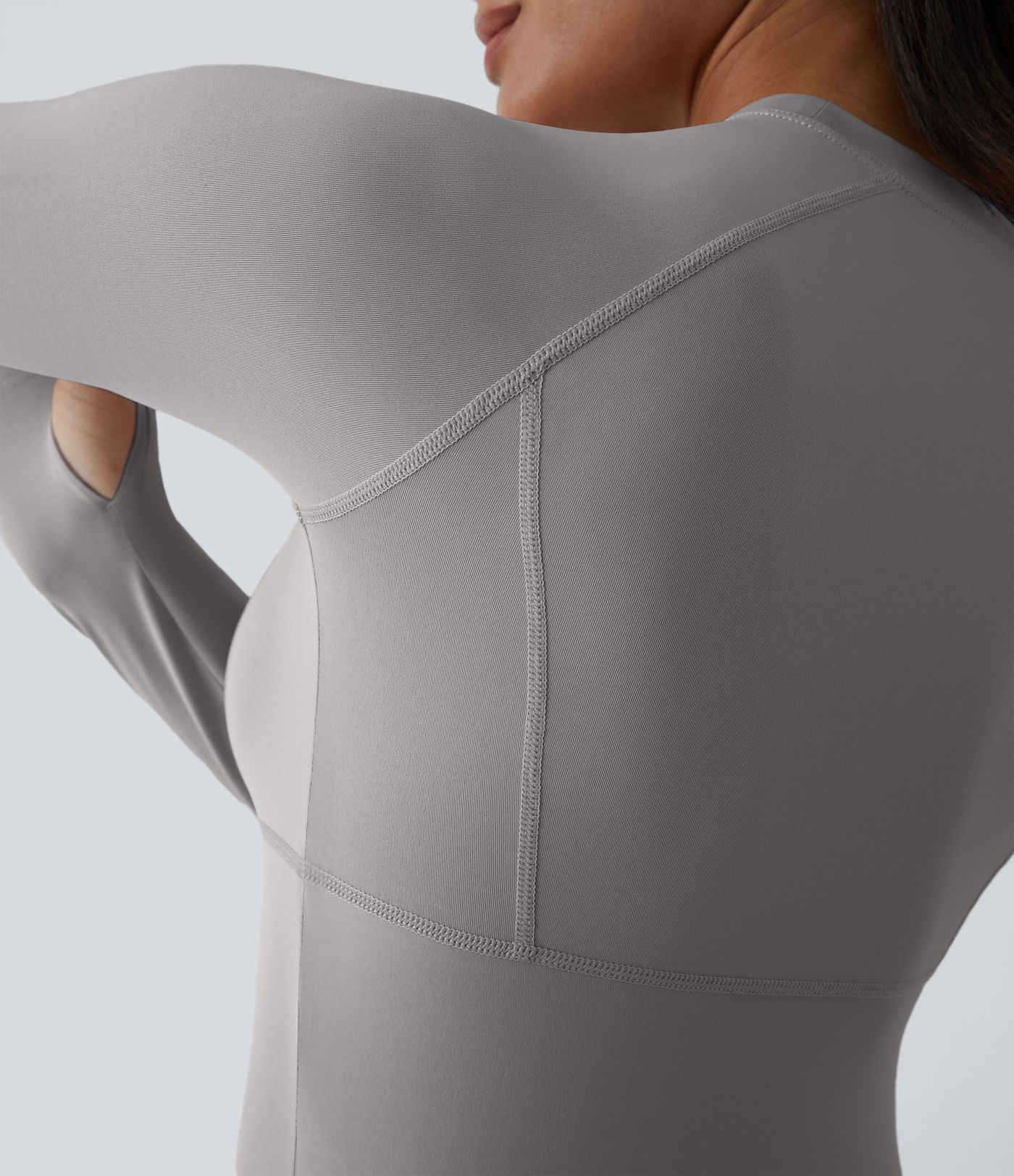 Solid Thumb Hole Yoga Sports Top