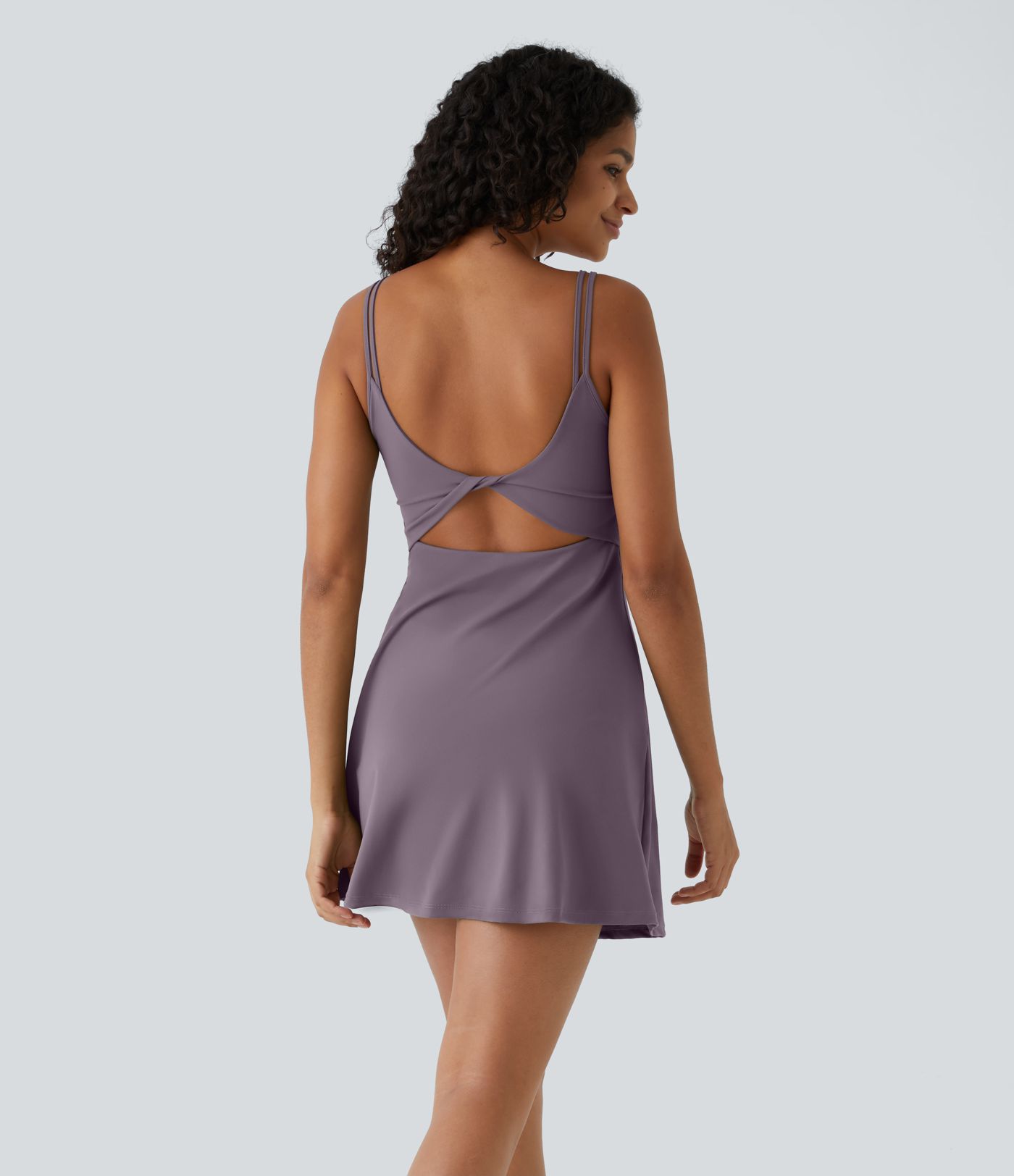 SoftlyZero™ Plush Double Straps 2-Piece Pocket Slip Dance Active Dress A-D Cups