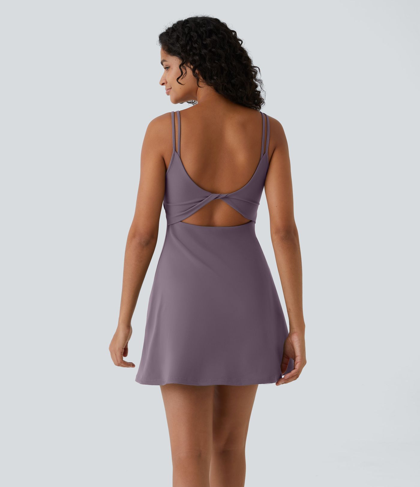 SoftlyZero™ Plush Double Straps 2-Piece Pocket Slip Dance Active Dress A-D Cups