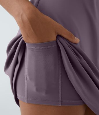 SoftlyZero™ Plush Double Straps 2-Piece Pocket Slip Dance Active Dress A-D Cups