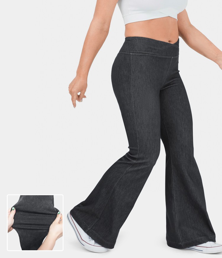 Women s HalaraMagic High Waisted Crossover Stretchy Knit Plus Size 