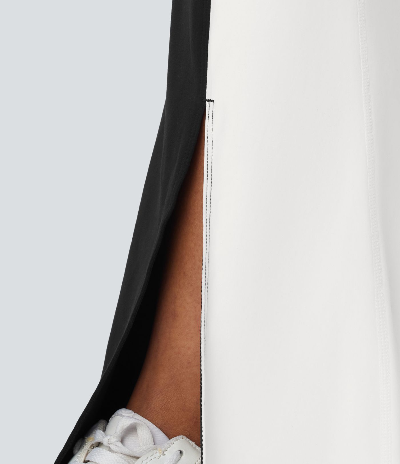 High Waisted Tummy Control Split Hem Color Block Flare Casual Leggings