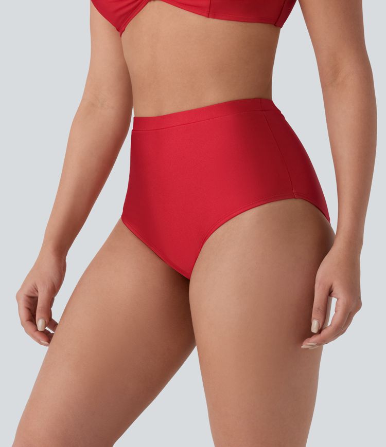 Traje baño bikini tiro alto control abdomen