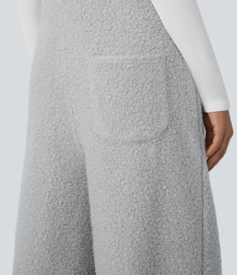 Pockets Casual Teddy Women Overalls