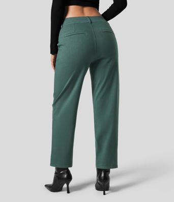 Halara Flex™ High Waisted Side Pocket Colorful Stretchy Knit Casual Tapered Jeans