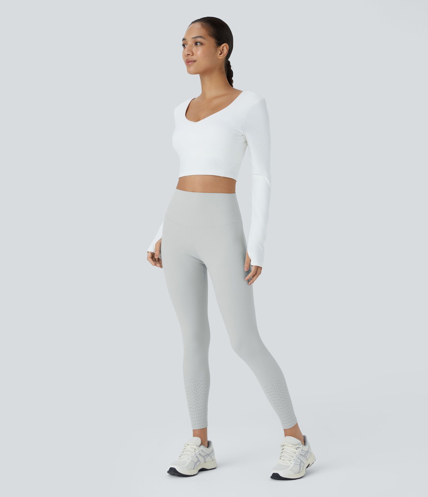 Leggings SoCinched pilate tiro alto control abdomen bolsillo trasero hueco 7/8