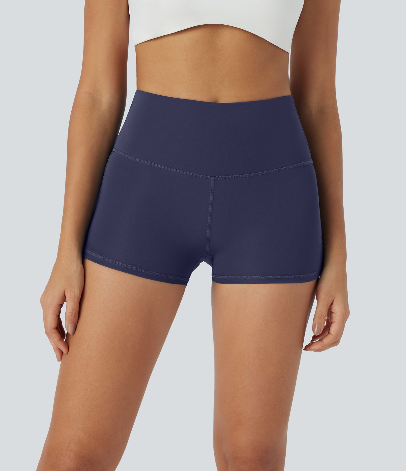 SoftlyZero™ QuickDry SoCinched Pantalones Cortos de Ciclismo de Cintura Alta con Control de Abdomen Fruncidos 2,5''