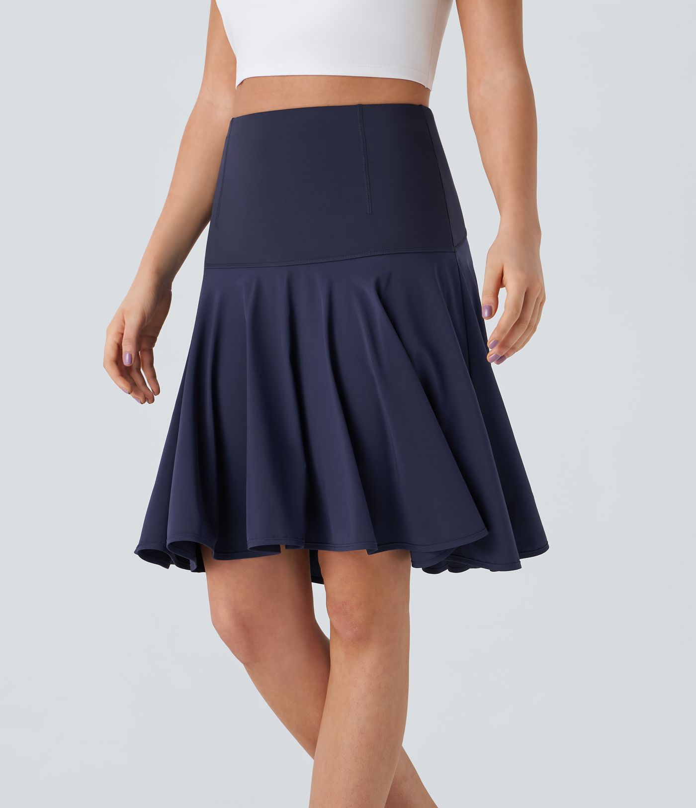 Breezeful™ High Waisted 2-in-1 High Low Flare Quick Dry Dance Skirt