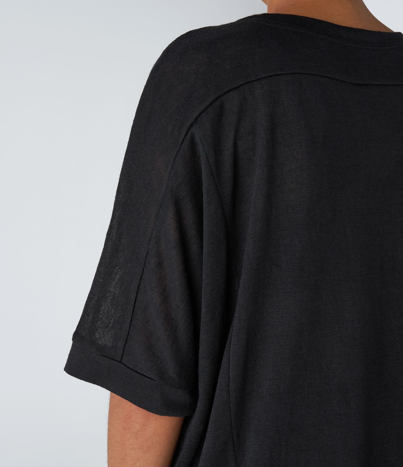 Asymmetrisches, transparentes, Oversize Freizeittop mit geteiltem Saum