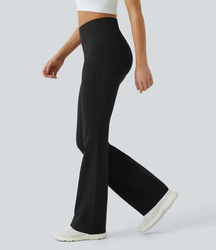 High Waisted Pocket Plain Leggings