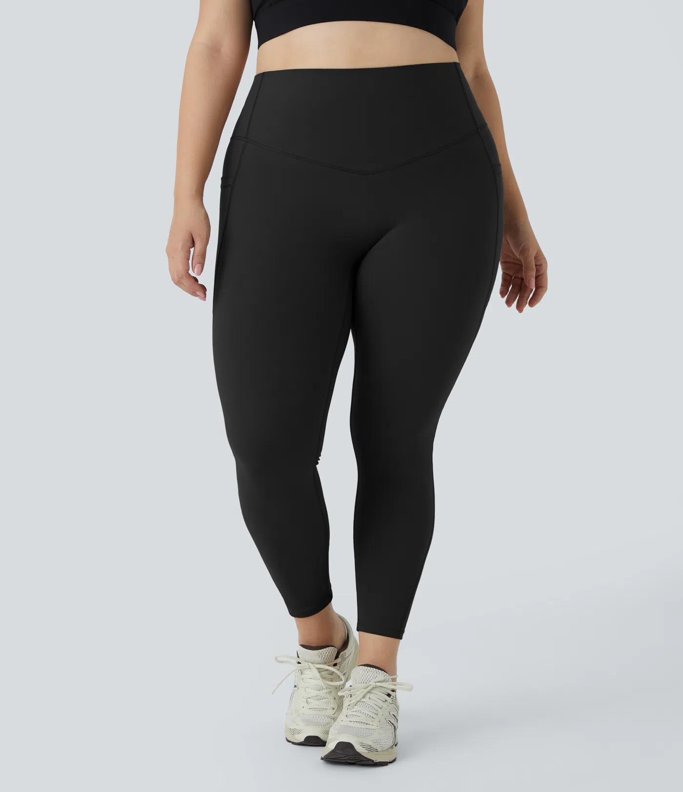SoCinched High Waisted Tummy Control Side Pocket Shaping Training Plus Size Leggings