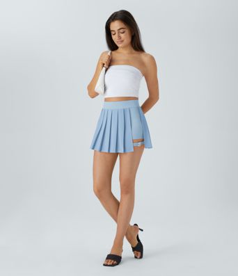 Breezeful™ Kõrge Vöökohaga Volangiga 2-in-1 Taskutega Reguleeritava Pandlaga Micro Mini Kiiresti Kuivav Vaba Aja Seelik