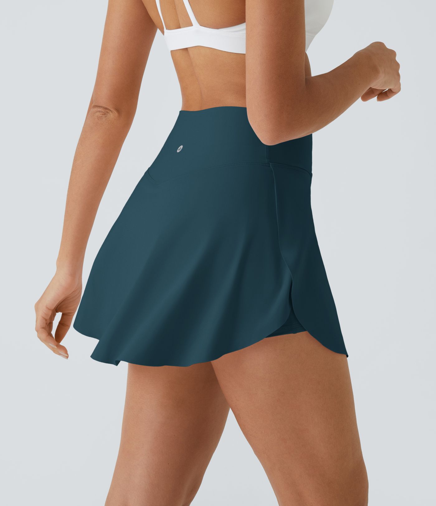 SoftlyZero™ Airy Crossover Pocket 2-in-1 Cool Touch Tennis Skirt-Lucid-Longer Length-UPF50+