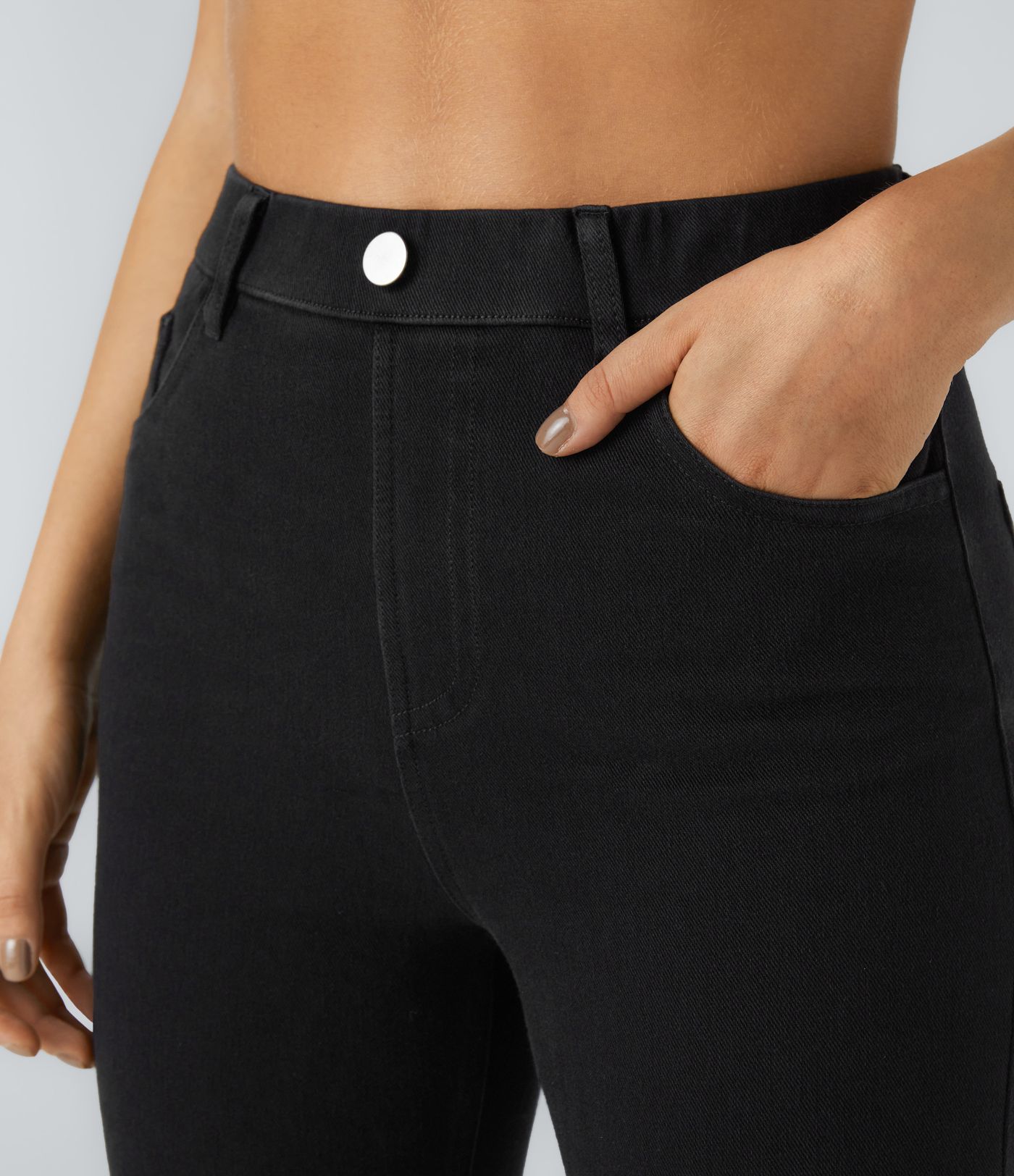 Halara Flex™ High Waisted Denim Tights Scrunch Work Leggings with Pockets