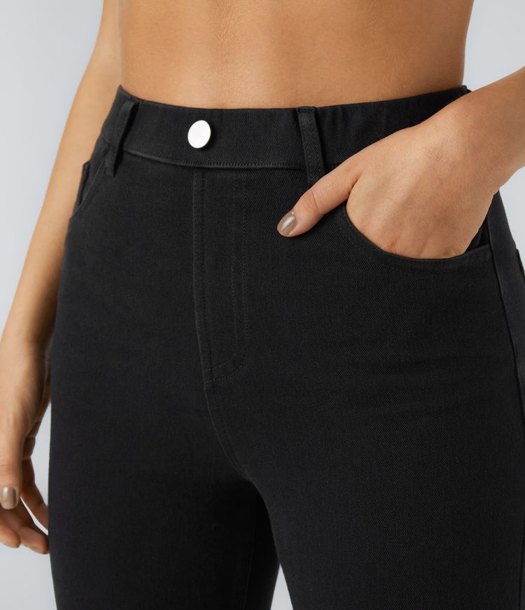 Halara Flex™ High-Waist Multi-Pocket Stretch Knit Denim Work Leggings