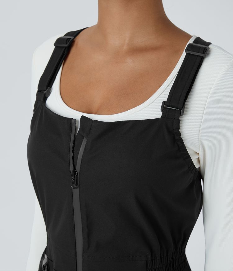 Water Repellent Wear-Resistant Zipper Pockets Camping Overalls