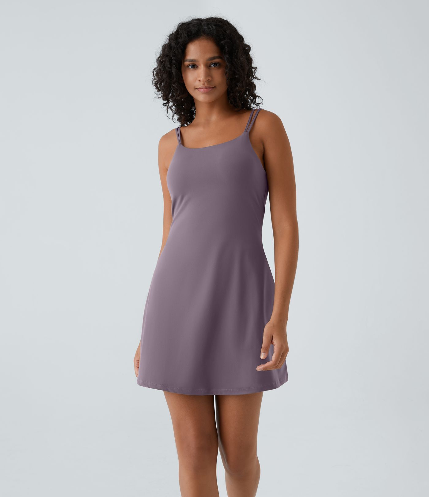 SoftlyZero™ Plush Double Straps 2-Piece Pocket Slip Dance Active Dress A-D Cups