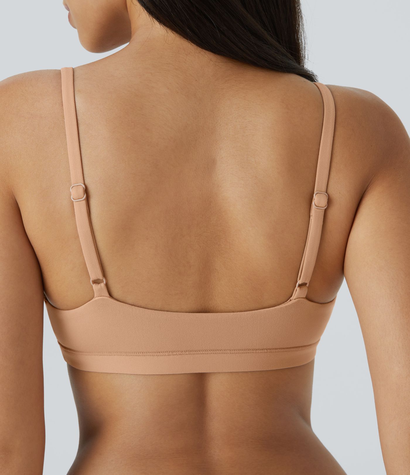 High stretch skin-friendly adjustable strap backless homewear bra