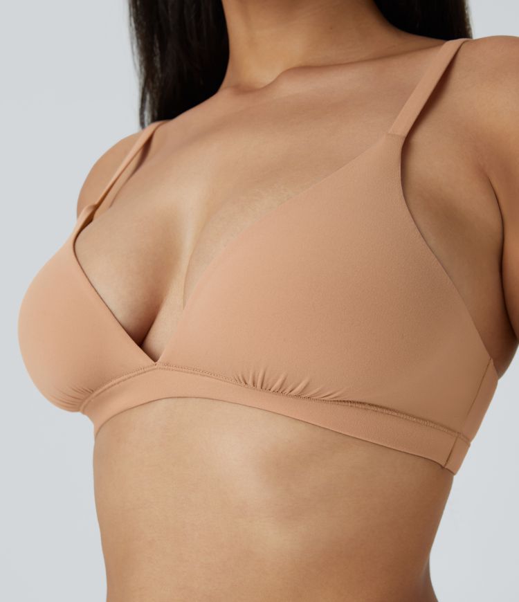 High stretch skin-friendly adjustable strap backless homewear bra
