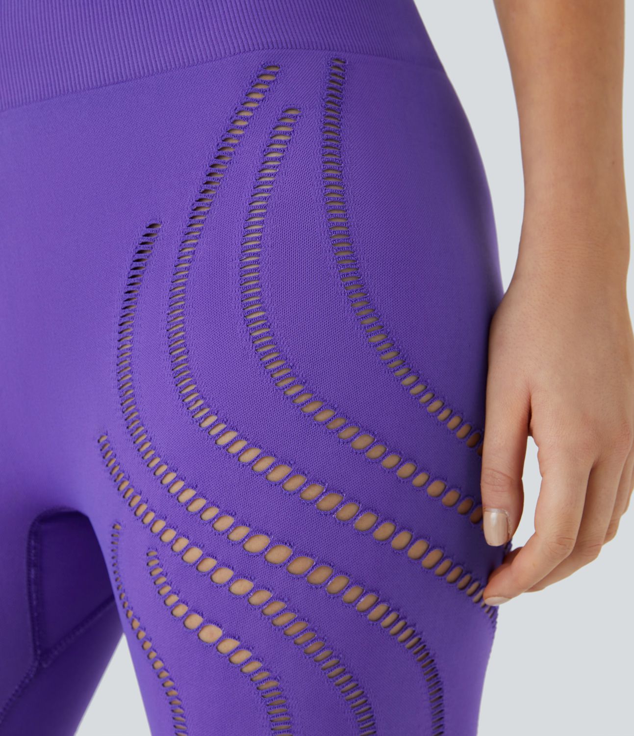 Leggings yoga 7/8 corte tiro alto flujo sin costura