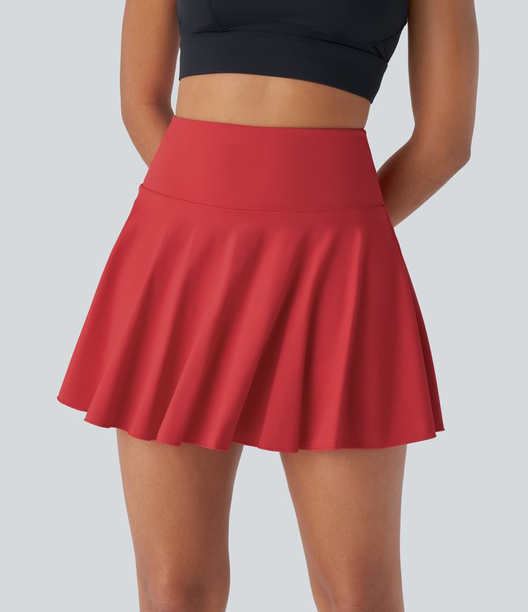 Softlyzero™ Airy 2-in-1 Cool Touch Tennis Skirt Long Length - Amazing UPF50+
