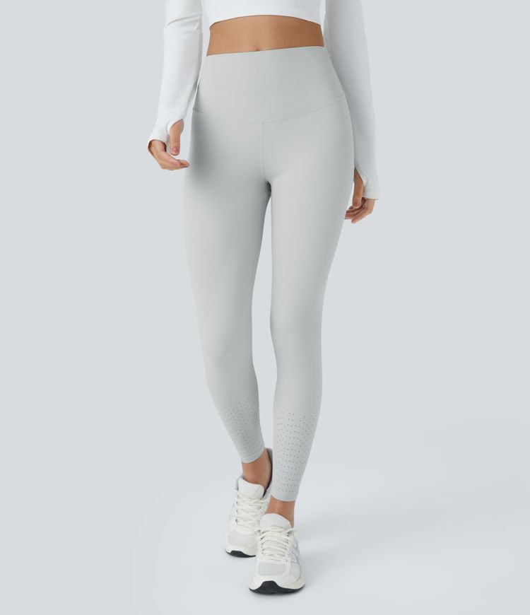 Leggings SoCinched pilate tiro alto control abdomen bolsillo trasero hueco 7/8