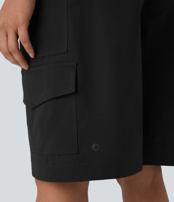 Bermudas cargo múltiple bolsillo tiro medio