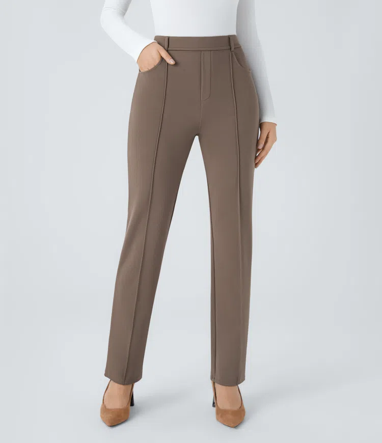 Halara Flex™ High Waisted Side Pocket Worklook Straight Pants