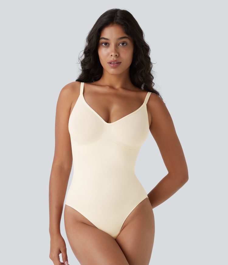 Seamless Flow Tummy Control Snap Closure Lounge Sculpting Shapewear Bodysuit