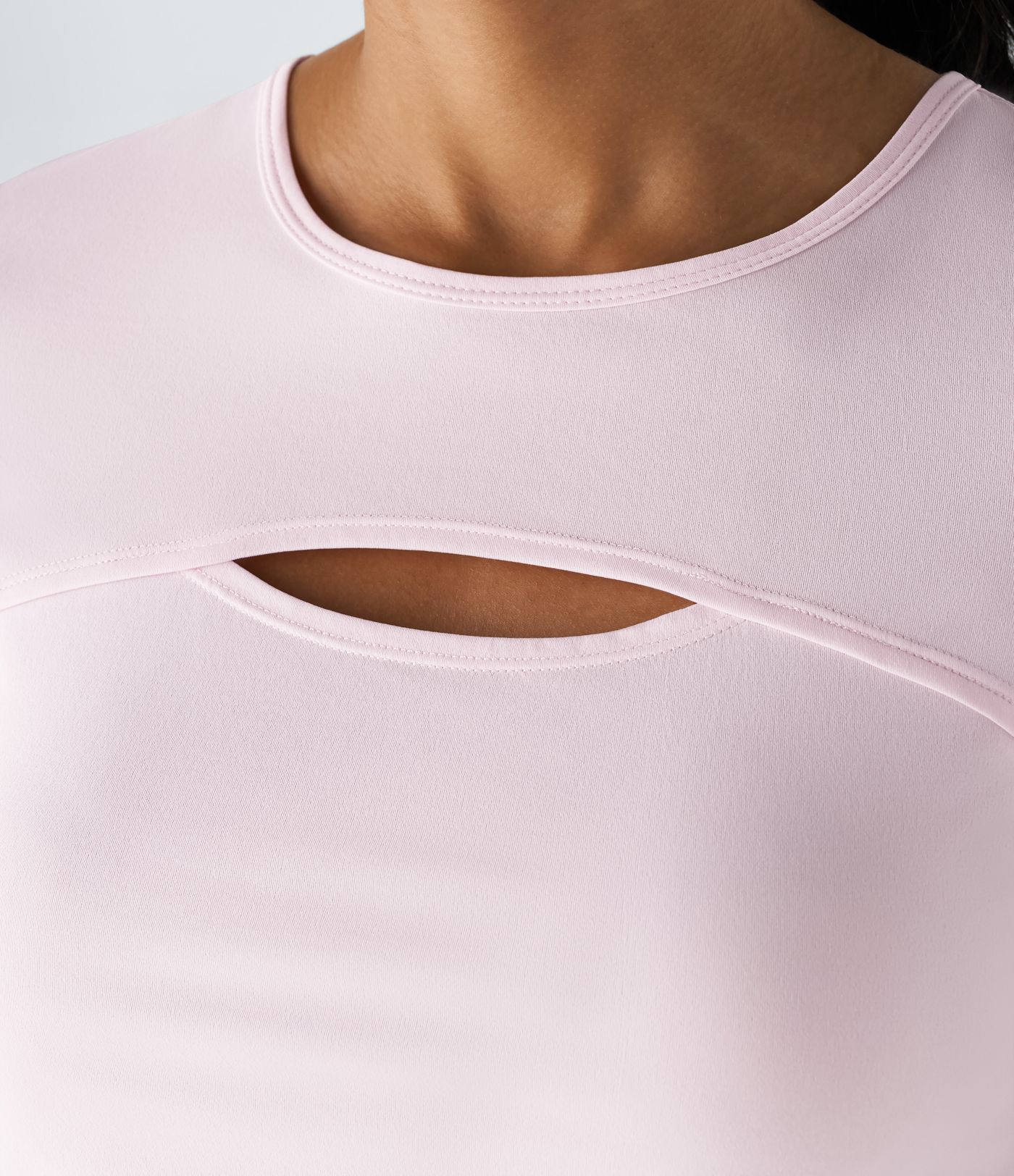 Short Sleeve Cut Out Ruched Workout Sports Top