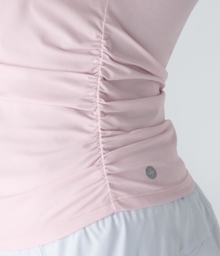 Short Sleeve Cutout Ruched Workout Sports Top