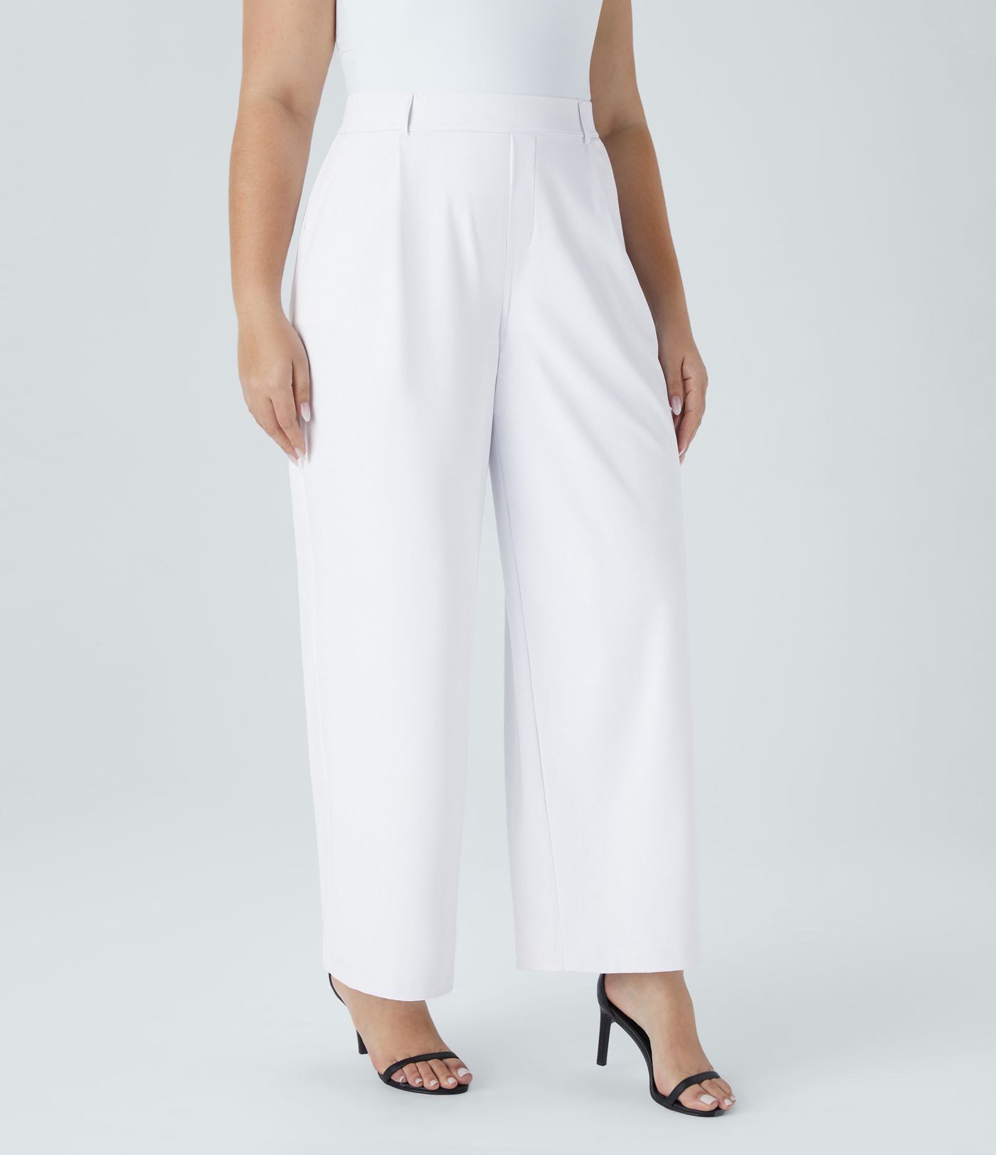 Halara Flex™ High Waisted Pocket Women Straight Wide Leg Baggy Suit Work Plus Size Pants