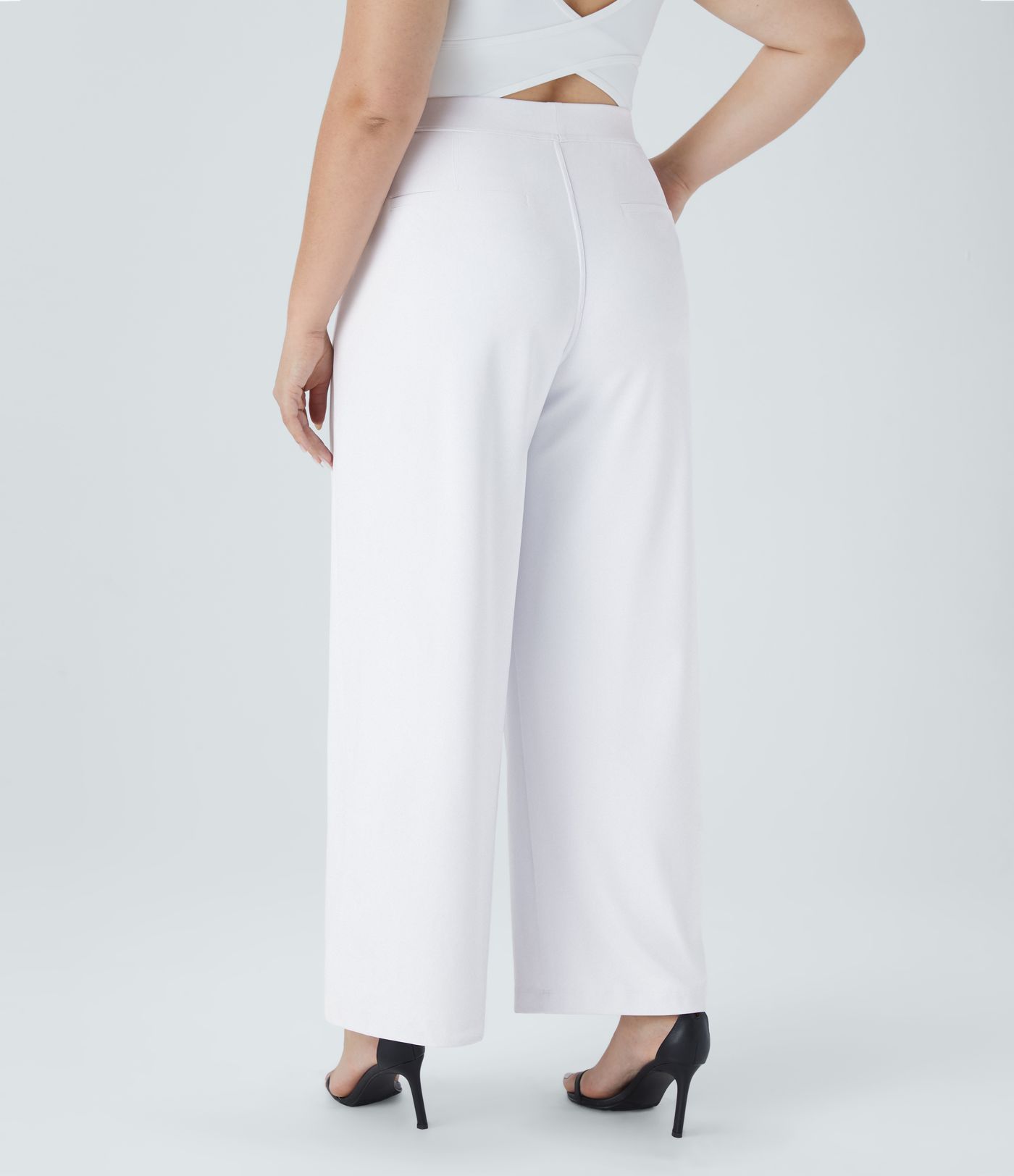 Halara Flex™ High Waisted Pocket Women Straight Wide Leg Baggy Suit Work Plus Size Pants