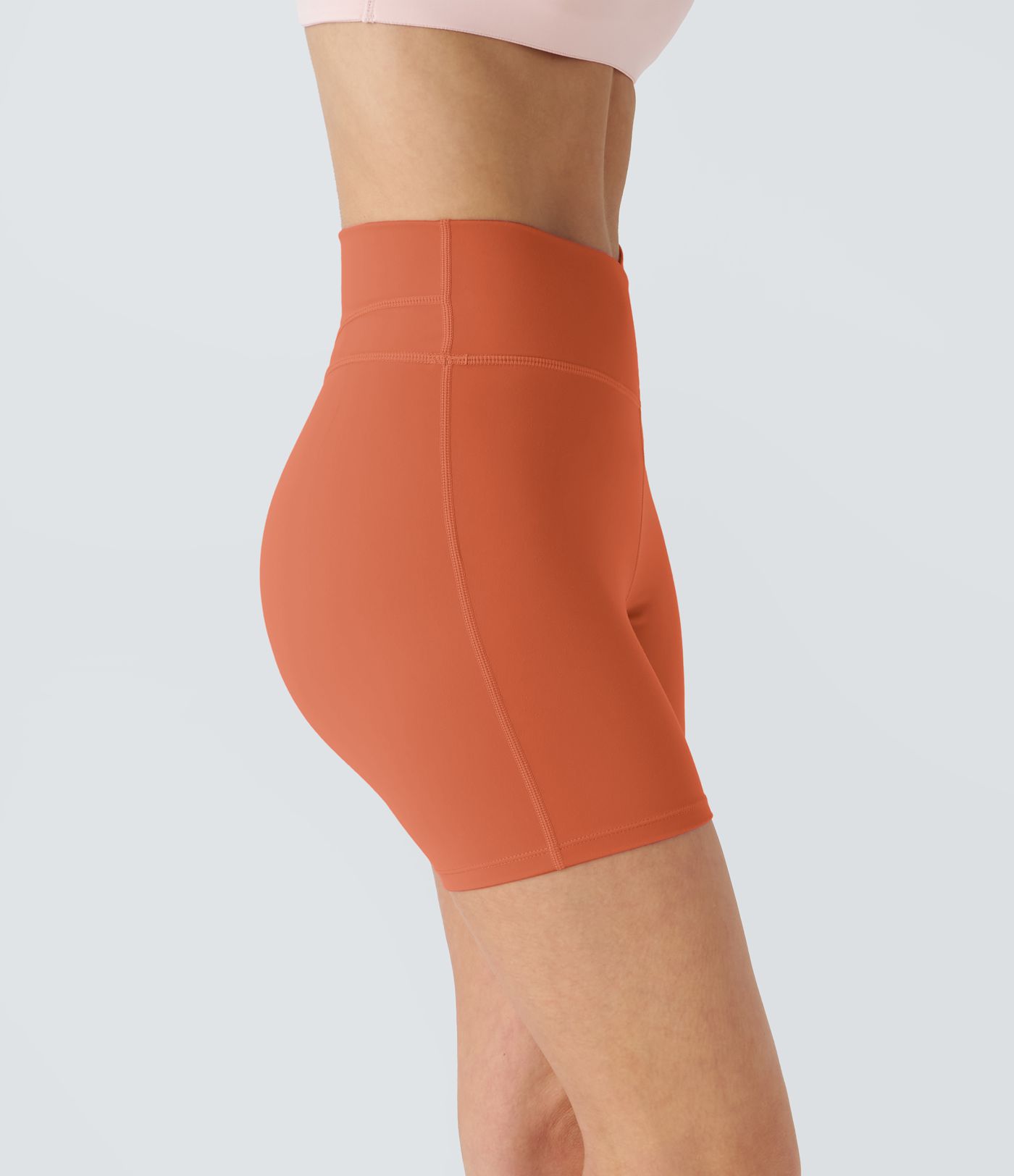 Softlyzero™ Plush Crossover-Yoga-Shorts mit hohem Bund, Scrunch