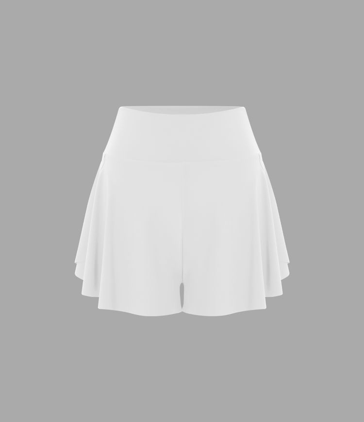 Pantalón corto yoga 2 en 1 tiro alto abertura 5cm