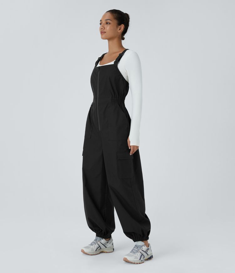 Water Repellent Wear-Resistant Zipper Pockets Camping Overalls