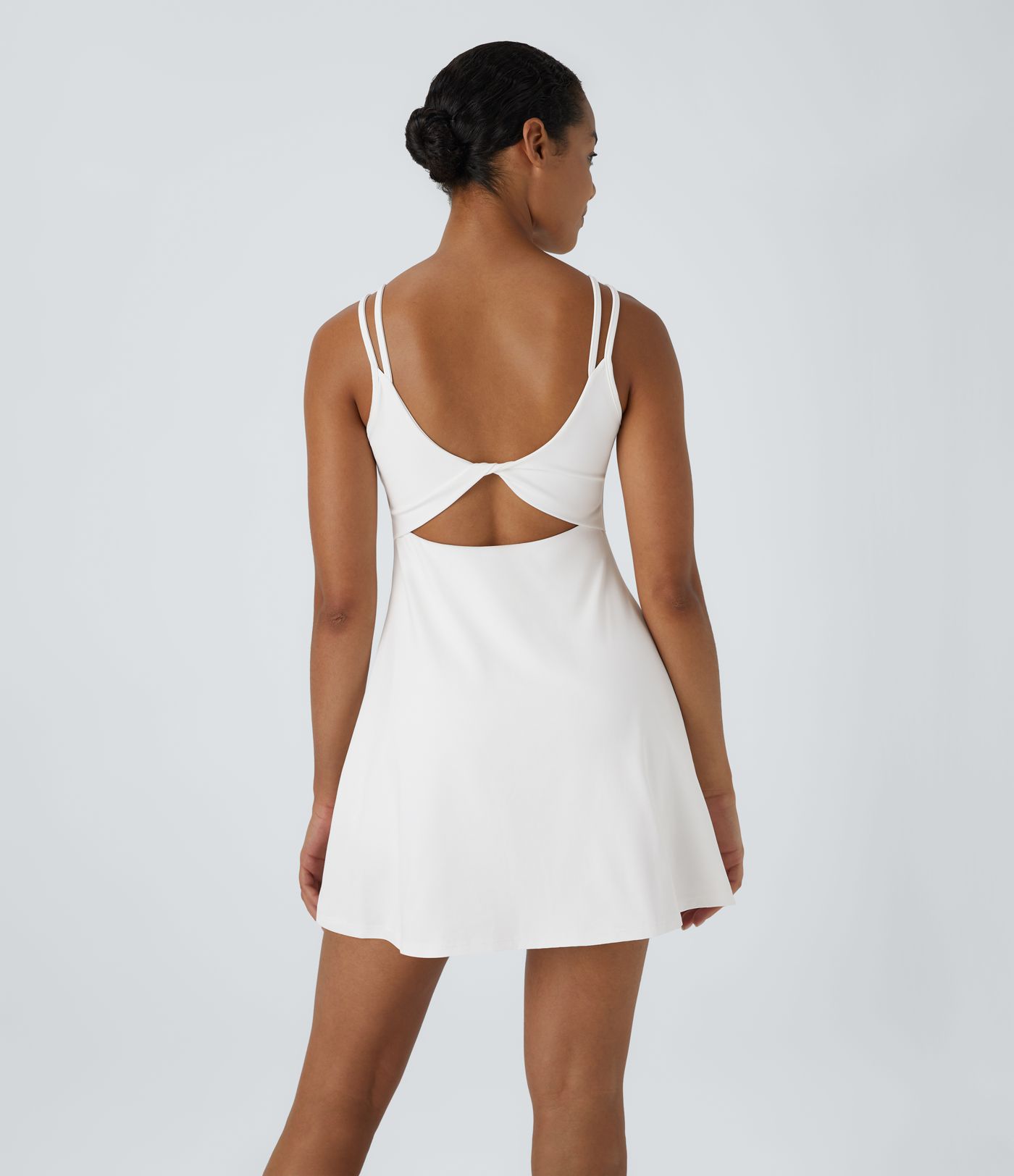 SoftlyZero™ Plush Double Straps 2-Piece Pocket Slip Dance Active Dress A-C Cups